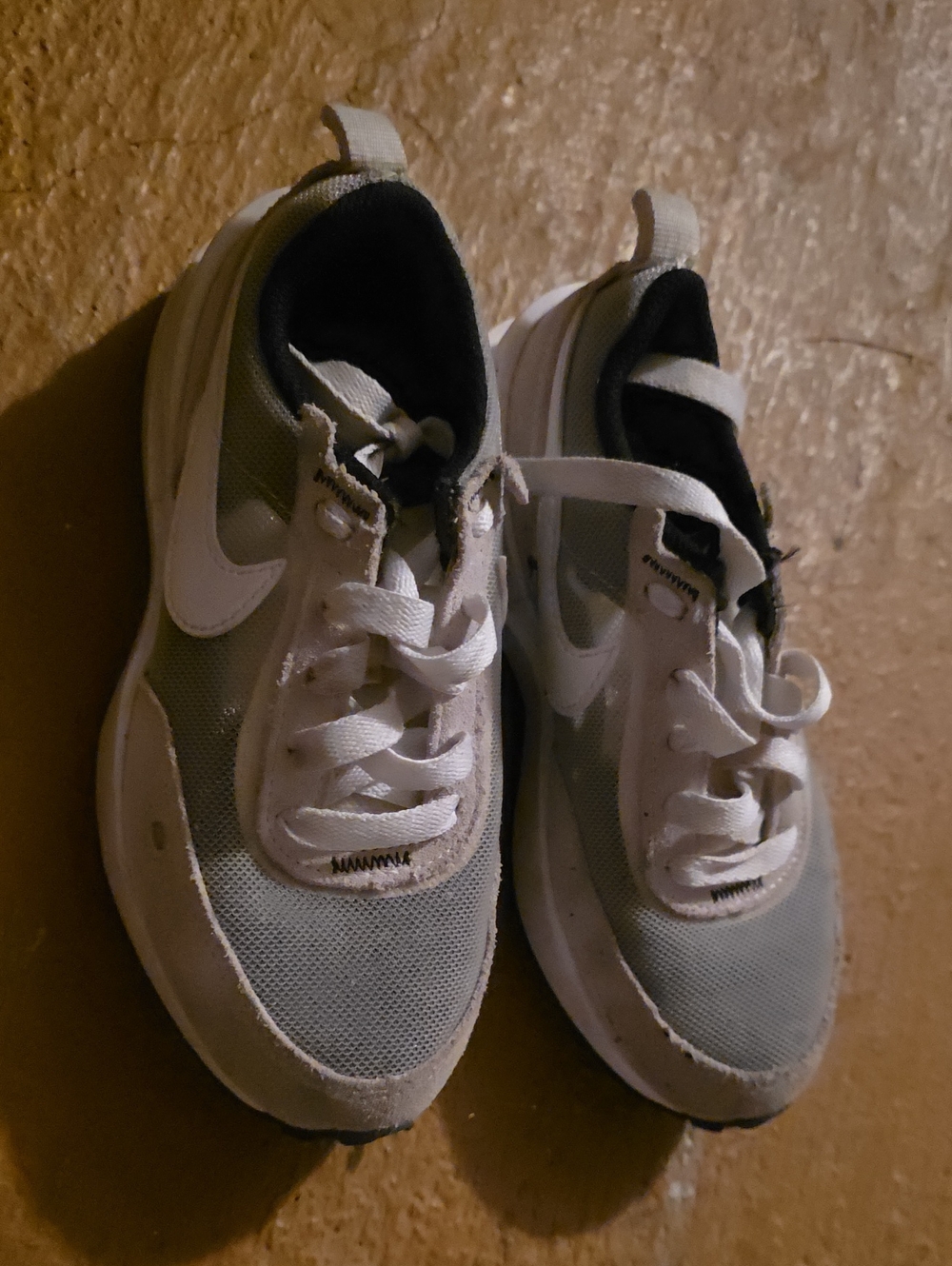 Nike Kids White and Light Gray Sneakers
